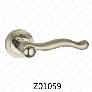 ידית דלת רוזטת אלומיניום מסגסוגת אבץ של Zamak עם רוזטה עגולה (Z01059)