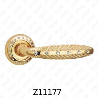 ידית דלת רוזטת אלומיניום מסגסוגת אבץ של Zamak עם רוזטה עגולה (Z11177)
