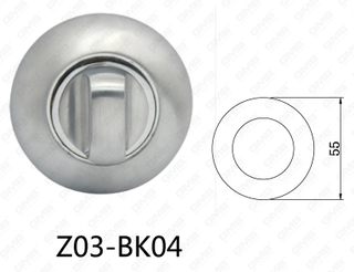 ידית דלת סגסוגת אבץ של Zamak דלת אלומיניום עגולה (Z01-BK04)