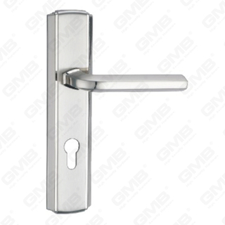 ידית דלת למשוך דלת עץ ידית מנעול ידית דלת על צלחת למנעול שקע על ידי סגסוגת אבץ או ידית לוחית דלת פלדה (ZM84110-K)