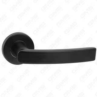 צבע שחור באיכות גבוהה עיצוב סגנון מודרני #304 ידית דלת נירוסטה ידית מנוף ורד עגול (GB03-37)