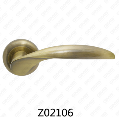 ידית דלת רוזטת אלומיניום מסגסוגת אבץ של Zamak עם רוזטה עגולה (Z02106)
