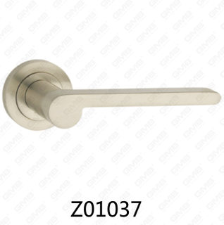 ידית דלת רוזטת אלומיניום מסגסוגת אבץ של Zamak עם רוזטה עגולה (Z01037)