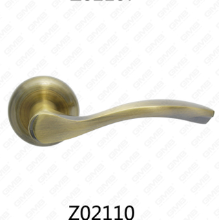 ידית דלת רוזטת אלומיניום מסגסוגת אבץ של Zamak עם רוזטה עגולה (Z02110)