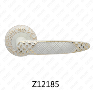 ידית דלת רוזטת אלומיניום מסגסוגת אבץ של Zamak עם רוזטה עגולה (Z12185)