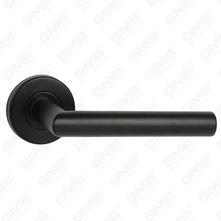 צבע שחור באיכות גבוהה עיצוב סגנון מודרני #304 ידית דלת נירוסטה ידית מנוף ורד עגול (GB03-103)