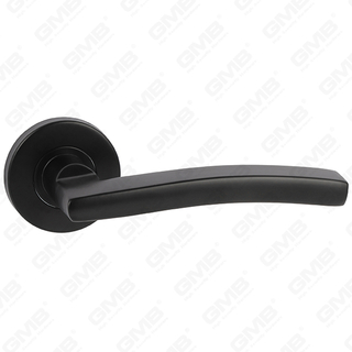 צבע שחור באיכות גבוהה עיצוב סגנון מודרני #304 ידית דלת נירוסטה ידית מנוף ורד עגול (GB03-35)