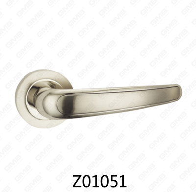 ידית דלת רוזטת אלומיניום מסגסוגת אבץ של Zamak עם רוזטה עגולה (Z01051)