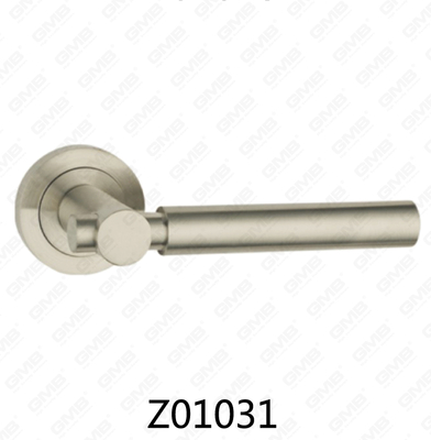 ידית דלת רוזטת אלומיניום מסגסוגת אבץ של Zamak עם רוזטה עגולה (Z01031)