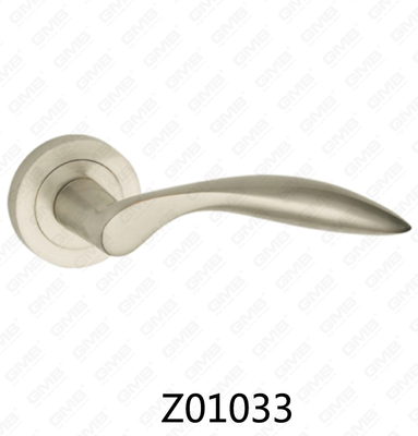 ידית דלת רוזטת אלומיניום מסגסוגת אבץ של Zamak עם רוזטה עגולה (Z01033)