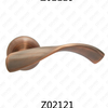 ידית דלת רוזטת אלומיניום מסגסוגת אבץ של Zamak עם רוזטה עגולה (Z02121)