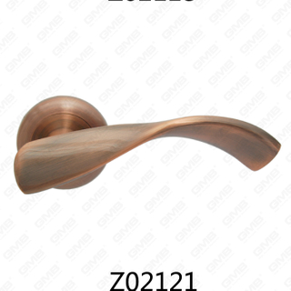 ידית דלת רוזטת אלומיניום מסגסוגת אבץ של Zamak עם רוזטה עגולה (Z02121)