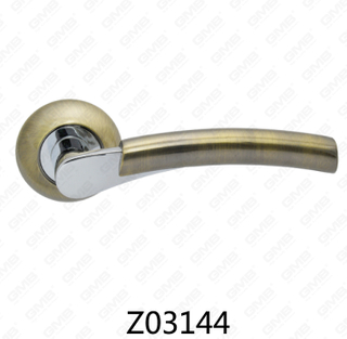 ידית דלת רוזטת אלומיניום מסגסוגת אבץ של Zamak עם רוזטה עגולה (Z02144)