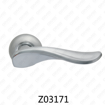 ידית דלת רוזטת אלומיניום מסגסוגת אבץ של Zamak עם רוזטה עגולה (Z02171)