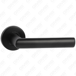 צבע שחור באיכות גבוהה עיצוב סגנון מודרני #304 ידית דלת נירוסטה ידית מנוף ורד עגול (GB03-106)
