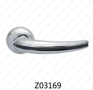 ידית דלת רוזטת אלומיניום מסגסוגת אבץ של Zamak עם רוזטה עגולה (Z02169)