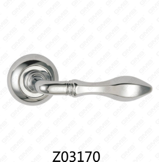 ידית דלת רוזטה מסגסוגת אבץ של Zamak עם רוזטה עגולה (Z02170)