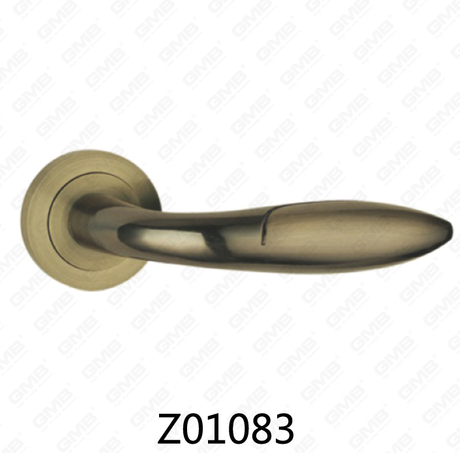ידית דלת רוזטת אלומיניום מסגסוגת אבץ של Zamak עם רוזטה עגולה (Z01083)