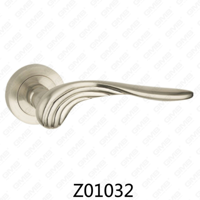 ידית דלת רוזטת אלומיניום מסגסוגת אבץ של Zamak עם רוזטה עגולה (Z01032)