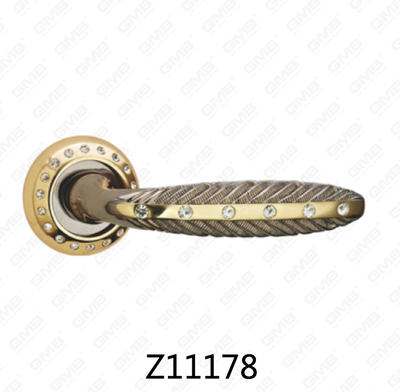 ידית דלת רוזטת אלומיניום מסגסוגת אבץ של Zamak עם רוזטה עגולה (Z11178)