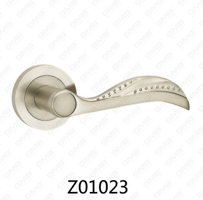 ידית דלת רוזטת אלומיניום מסגסוגת אבץ של Zamak עם רוזטה עגולה (Z01023)