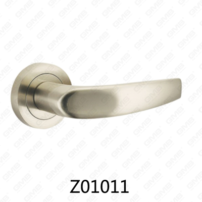 ידית דלת רוזטת אלומיניום מסגסוגת אבץ של Zamak עם רוזטה עגולה (Z01011)