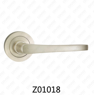 ידית דלת רוזטת אלומיניום מסגסוגת אבץ של Zamak עם רוזטה עגולה (Z01018)