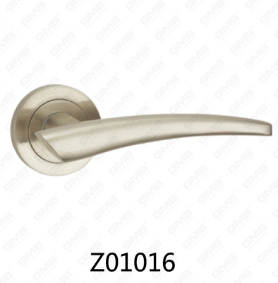 ידית דלת רוזטת אלומיניום מסגסוגת אבץ של Zamak עם רוזטה עגולה (Z01016)