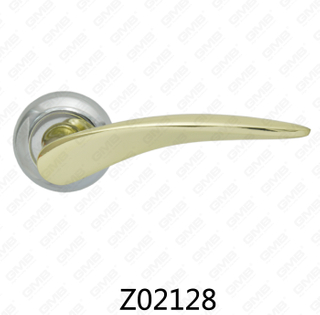 ידית דלת רוזטת אלומיניום מסגסוגת אבץ של Zamak עם רוזטה עגולה (Z02128)