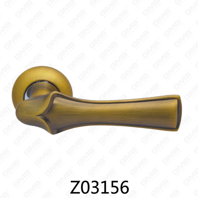 ידית דלת רוזטת אלומיניום מסגסוגת אבץ של Zamak עם רוזטה עגולה (Z02156)