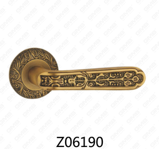 ידית דלת רוזטת אלומיניום מסגסוגת אבץ של Zamak עם רוזטה עגולה (Z06190)