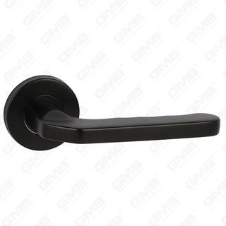 צבע שחור באיכות גבוהה עיצוב סגנון מודרני #304 ידית דלת נירוסטה ידית מנוף ורד עגול (GB03-42)