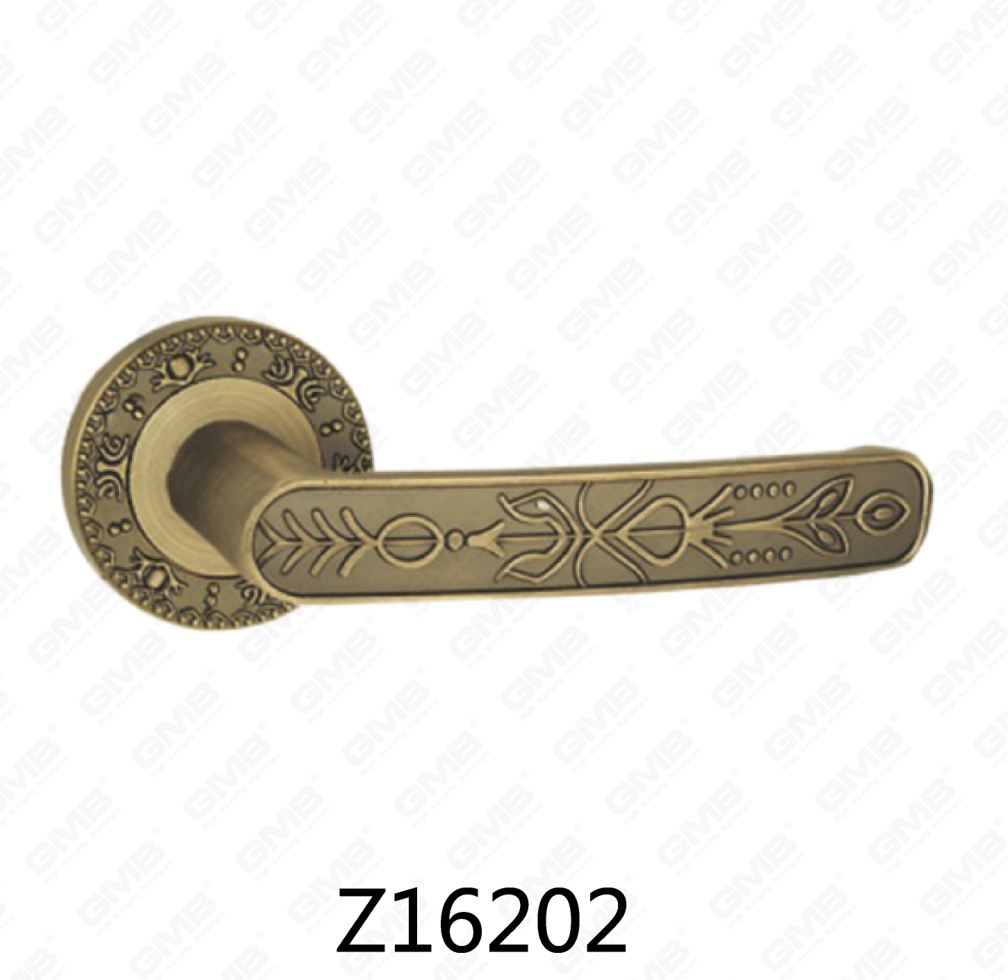 ידית דלת רוזטה מסגסוגת אבץ של Zamak עם רוזטה עגולה (Z16202)