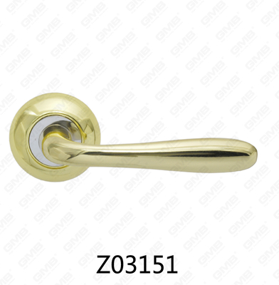 ידית דלת רוזטת אלומיניום מסגסוגת אבץ של Zamak עם רוזטה עגולה (Z02151)