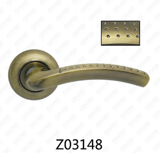 ידית דלת רוזטת אלומיניום מסגסוגת אבץ של Zamak עם רוזטה עגולה (Z02148)