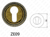 ידית דלת דלת אלומיניום מסגסוגת אבץ Zamak עגולה (ZE09)