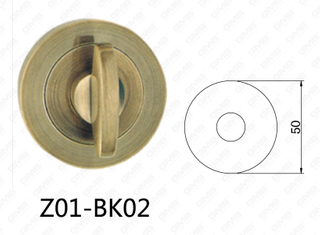 ידית דלת אלומיניום מסגסוגת אבץ של Zamak אבץ עגולה (Z01-BK02)