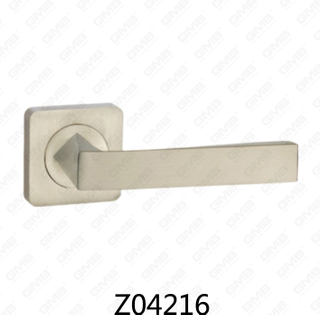 ידית דלת רוזטת אלומיניום מסגסוגת אבץ של Zamak עם רוזטה עגולה (Z04216)