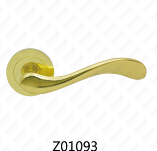 ידית דלת רוזטת אלומיניום מסגסוגת אבץ של Zamak עם רוזטה עגולה (Z01093)