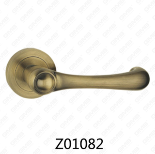 ידית דלת רוזטת אלומיניום מסגסוגת אבץ של Zamak עם רוזטה עגולה (Z01082)