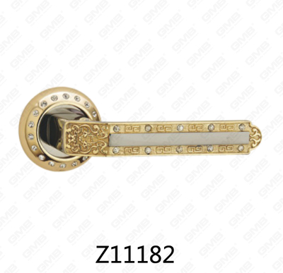ידית דלת רוזטת אלומיניום מסגסוגת אבץ של Zamak עם רוזטה עגולה (Z11182)