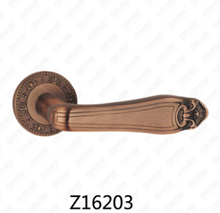 ידית דלת רוזטת אלומיניום מסגסוגת אבץ של Zamak עם רוזטה עגולה (Z16203)