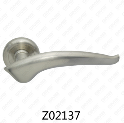 ידית דלת רוזטת אלומיניום מסגסוגת אבץ של Zamak עם רוזטה עגולה (Z02137)