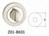 ידית דלת אלומיניום מסגסוגת אבץ של Zamak אבץ עגולה (Z01-BK01)