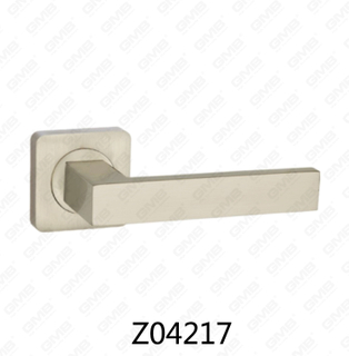 ידית דלת רוזטת אלומיניום מסגסוגת אבץ של Zamak עם רוזטה עגולה (Z04217)