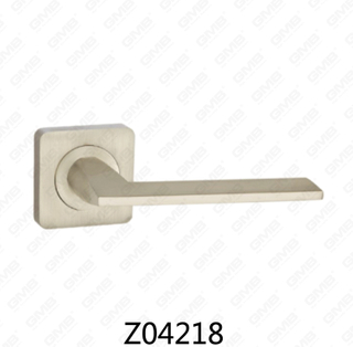 ידית דלת רוזטת אלומיניום מסגסוגת אבץ של Zamak עם רוזטה עגולה (Z04218)