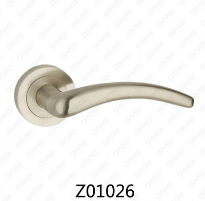ידית דלת רוזטת אלומיניום מסגסוגת אבץ של Zamak עם רוזטה עגולה (Z01026)