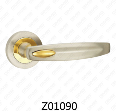 ידית דלת רוזטת אלומיניום מסגסוגת אבץ של Zamak עם רוזטה עגולה (Z01090)
