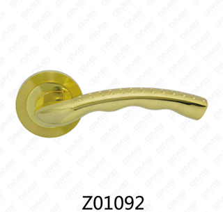 ידית דלת רוזטת אלומיניום מסגסוגת אבץ של Zamak עם רוזטה עגולה (Z01092)