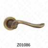 ידית דלת רוזטת אלומיניום מסגסוגת אבץ של Zamak עם רוזטה עגולה (Z01086)